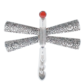 Coral Dragonfly Pin | Norbert Peshlakal