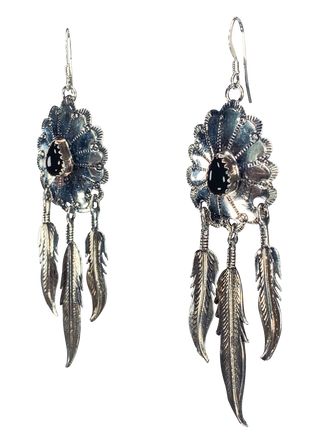 Sterling Silver & Onyx Earrings | Artisan Handmade