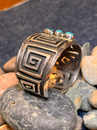 Persian Turquoise Tufa Spiral Cuff | Aaron Anderson
