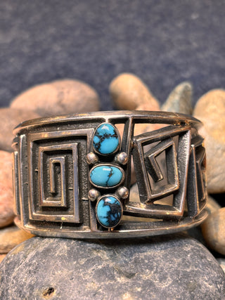 Persian Turquoise Tufa Spiral Cuff | Aaron Anderson