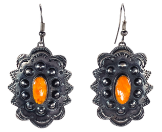 Orange Spiny Oyster Earrings | Artisan Handmade