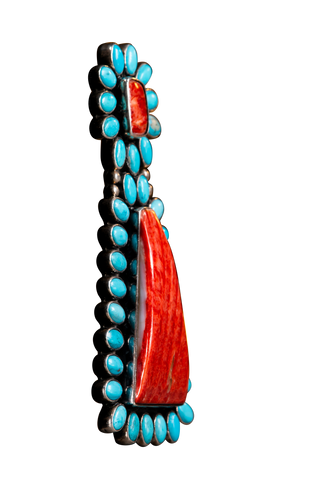 Spiny Oyster & Sleeping Beauty Turquoise Pendant | Federico Jimenez