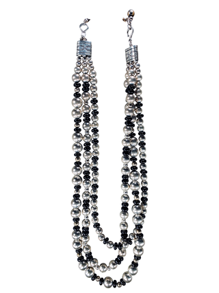 Navajo Pearl & Onyx Necklace | Geneva J. Apachito