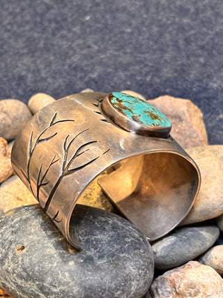 Lone Mountain Turquoise Sterling Silver Cuff | Tommy Singer