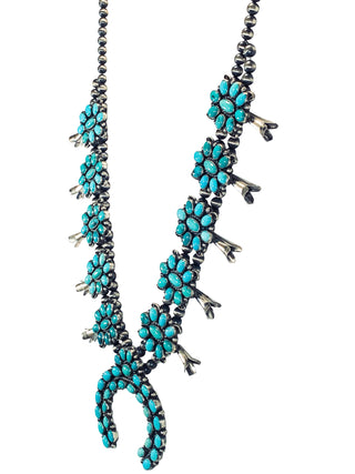 Sleeping Beauty Turquoise Squash Blossom Necklace | Pete Johnson