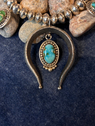 Sonoran Turquoise Squash Blossom Necklace | Lee Charley
