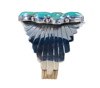 Kingman Turquoise Cluster Bracelet | Artisan Handmade