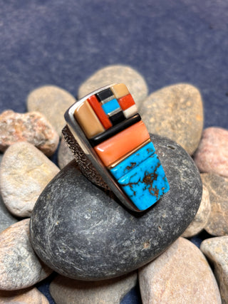 Multi-stone Inlay Ring | Edison Cummings