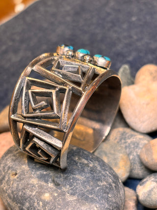 Persian Turquoise Tufa Spiral Cuff | Aaron Anderson