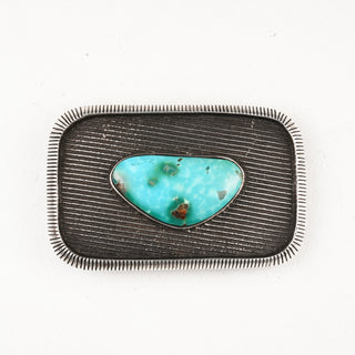 Sonoran Gold Turquoise Tufa Belt Buckle | Aaron Anderson