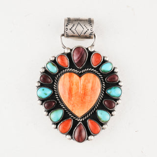 Sonoran Gold Turquoise & Spiny Oyster Shell Cluster Pendant | Angela Martin