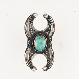 Fox Turquoise Tufa Naja Ring | Myren Etsitty