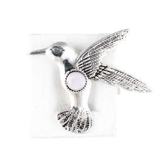 Lab Opal Hummingbird Pin & Pendant | M.
