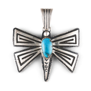 Kingman Turquoise Butterfly Pendant | Charles Johnson