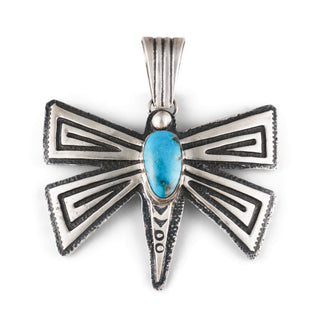 Kingman Turquoise Butterfly Pendant | Charles Johnson
