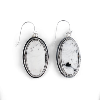 White Buffalo Turquoise Lariat Necklace & Earring Set | Mark Yazzie