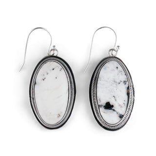 White Buffalo Turquoise Lariat Necklace & Earring Set | Mark Yazzie