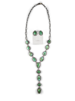 Sonoran Gold Turquoise Lariat Necklace & Earring Set | Darrin Livingston