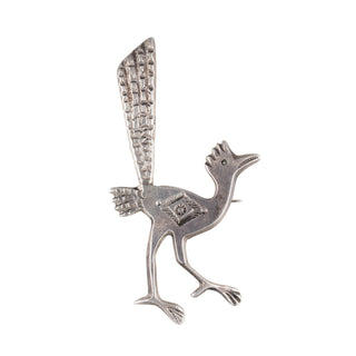 Sterling Silver Roadrunner Pin | Artisan Handmade