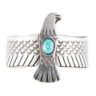 Kingman Turquoise Eagle Cuff | Aaron John