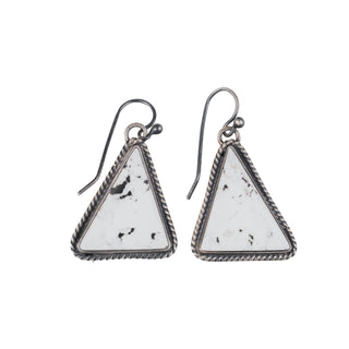 White Buffalo Turquoise Earrings | Fred Guerro Jr.