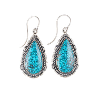 High Grade Kingman Turquoise Earrings | Melvin Francis