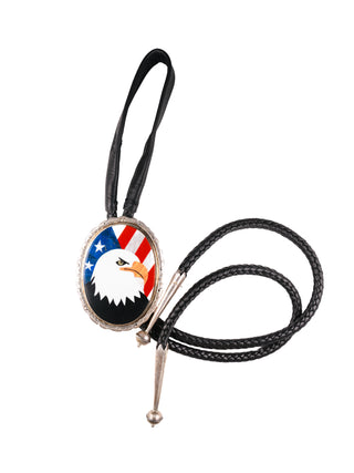 Bald Eagle & U.S. Flag Bolo Tie | J. Desson?