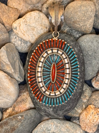 Zuni Needlepoint Cluster Pendant | Edmund Cooeyate