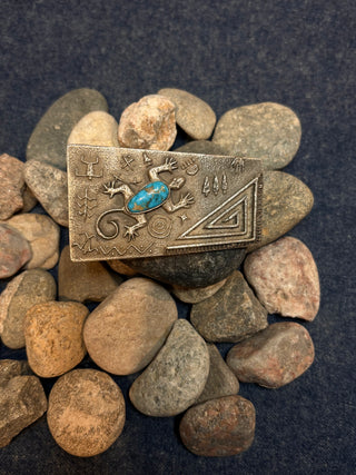 Tufa Cast Petroglyph Belt Buckle | Philander Begay