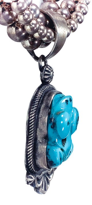 Kingman Turquoise Frog Pendant | Paul Livingston