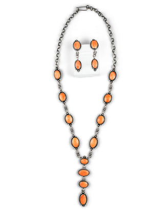 Spiny Oyster Shell Lariat Necklace & Earring Set | Lowell Draper
