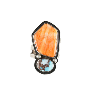 Golden Hills Turquoise & Spiny Oyster Shell Ring | Tommy Jackson