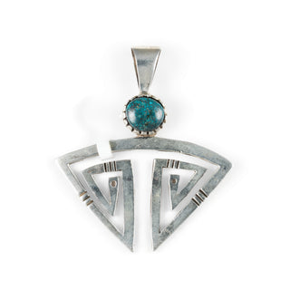 Lone Mountain Turquoise Naja Pendant | Kee Yazzie