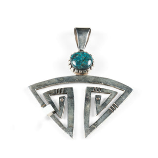 Lone Mountain Turquoise Naja Pendant | Kee Yazzie