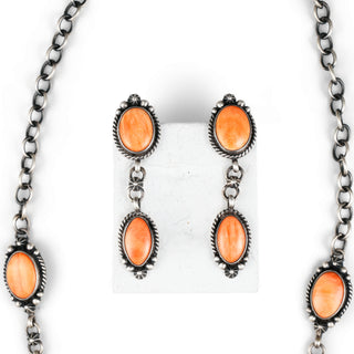 Spiny Oyster Shell Lariat Necklace & Earring Set | Lowell Draper