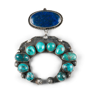 Fox Turquoise & Lapis Naja Pendant | Sean Cayatineto