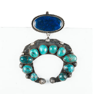Fox Turquoise & Lapis Naja Pendant | Sean Cayatineto