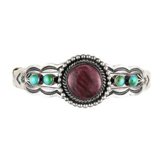 Sonoran Turquoise & Spiny Oyster Shell Cuff | Raymond Coriz