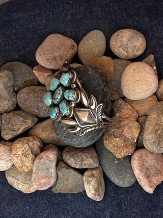 Number Eight Turquoise Cluster Cuff & Ring Set | Leon Martinez