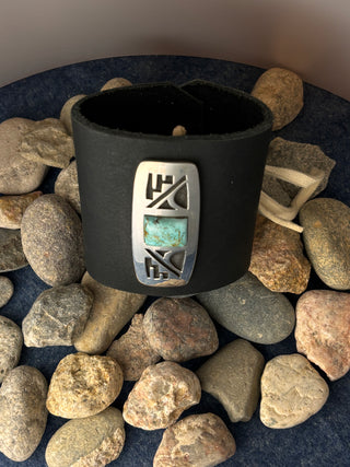 Pilot Mountain Turquoise Overlay Ketoh | Tim Yazzie