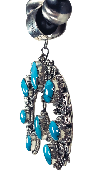 Kingman Turquoise Naja Pendant | Sarah Yazzie