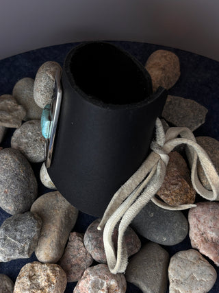 Pilot Mountain Turquoise Overlay Ketoh | Tim Yazzie