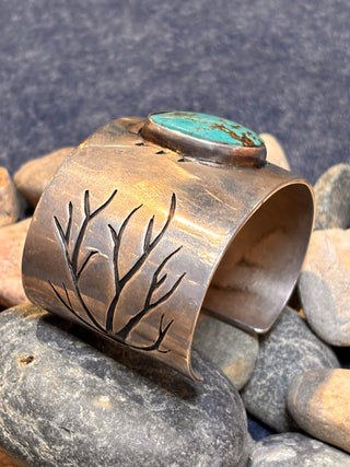 Lone Mountain Turquoise Sterling Silver Cuff | Tommy Singer