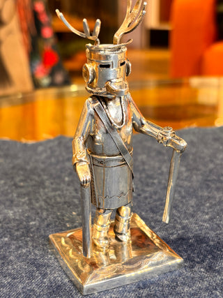 Sterling Silver Deer Dancer Kachina | Jeffrey Castillo