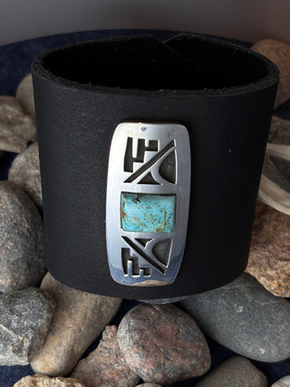 Pilot Mountain Turquoise Overlay Ketoh | Tim Yazzie