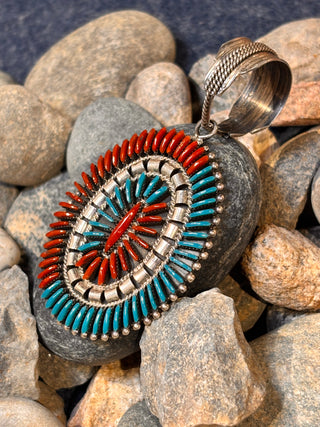 Zuni Needlepoint Cluster Pendant | Edmund Cooeyate