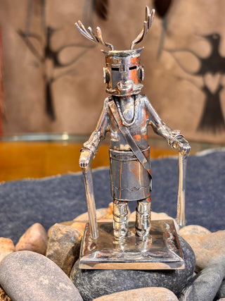 Sterling Silver Deer Dancer Kachina | Jeffrey Castillo