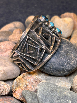 Persian Turquoise Tufa Spiral Cuff | Aaron Anderson