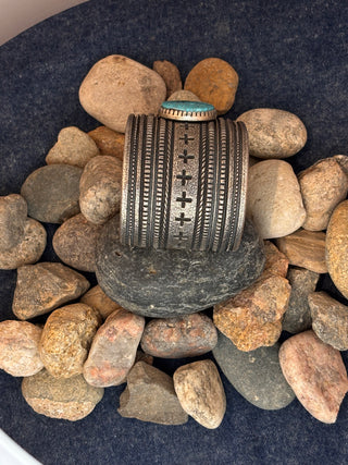 Lone Mountain Turquoise Tufa Cast Cuff | Harrison Jim