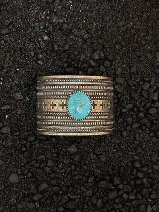 Lone Mountain Turquoise Tufa Cast Cuff | Harrison Jim